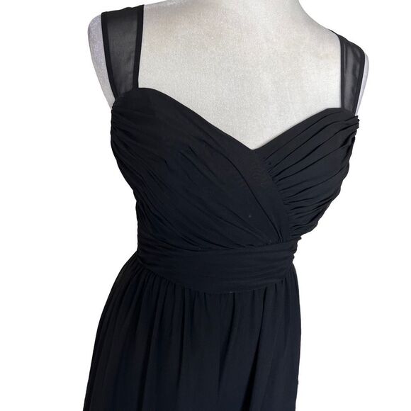 Alfred Angelo gorgeous black button back full length black gown dress - Picture 3 of 5